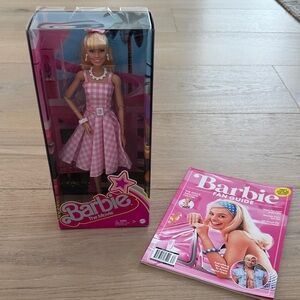 Barbie The Movie Doll in Pink Checkered Dress